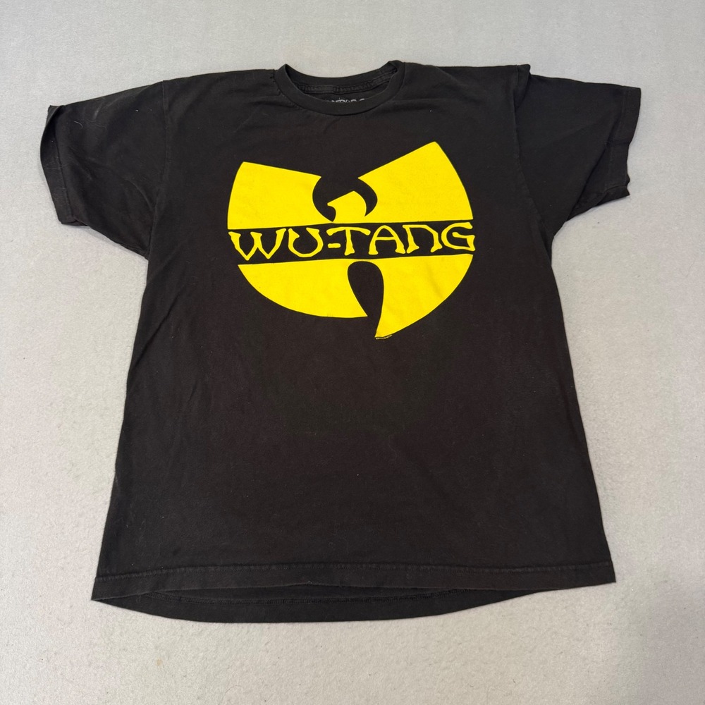 Wu-Tang Clan Graphic T-Shirt Mens Large Black Yellow Logo Short Sleeve Tee